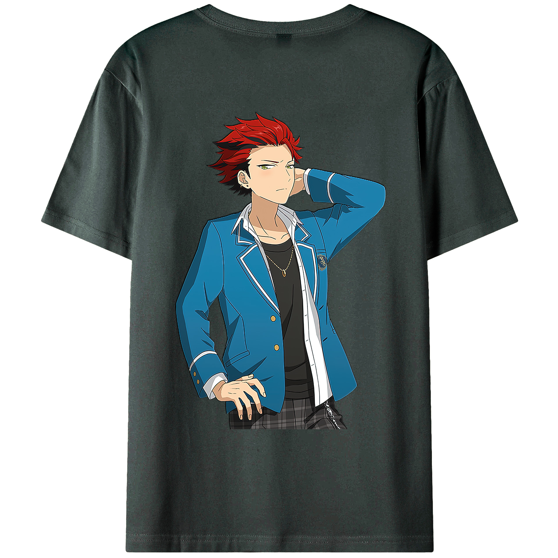 （画像用） あんさんぶるスターズ! Ensemble Stars 綿100％ メンズ半袖Tシャツ（バックプリント） 通気性